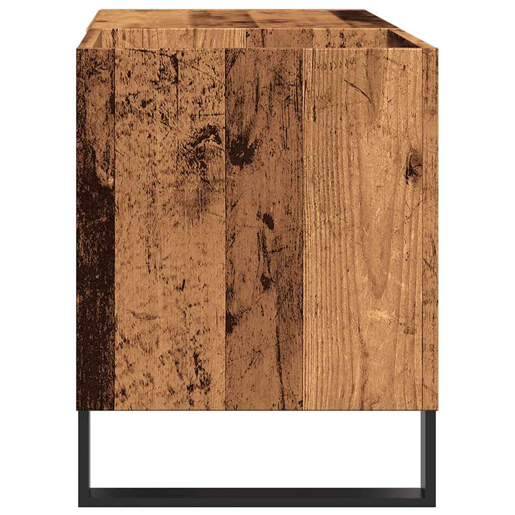 vidaXL Record Cabinet Old Wood 84.5x38x48 cm Engineered Wood