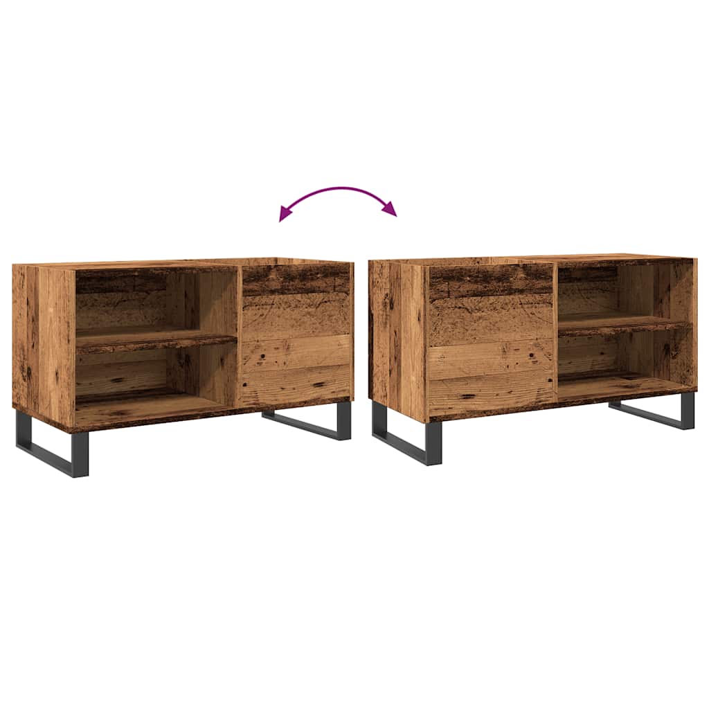 vidaXL Record Cabinet Old Wood 84.5x38x48 cm Engineered Wood
