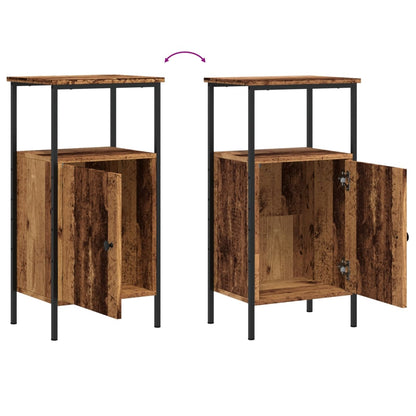 vidaXL Bedside Cabinets 2 pcs Old Wood 41x31x80 cm Engineered Wood
