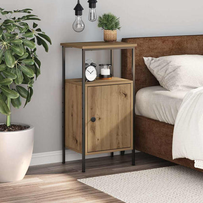 vidaXL Bedside Cabinet Artisan Oak 41x31x80 cm Engineered Wood