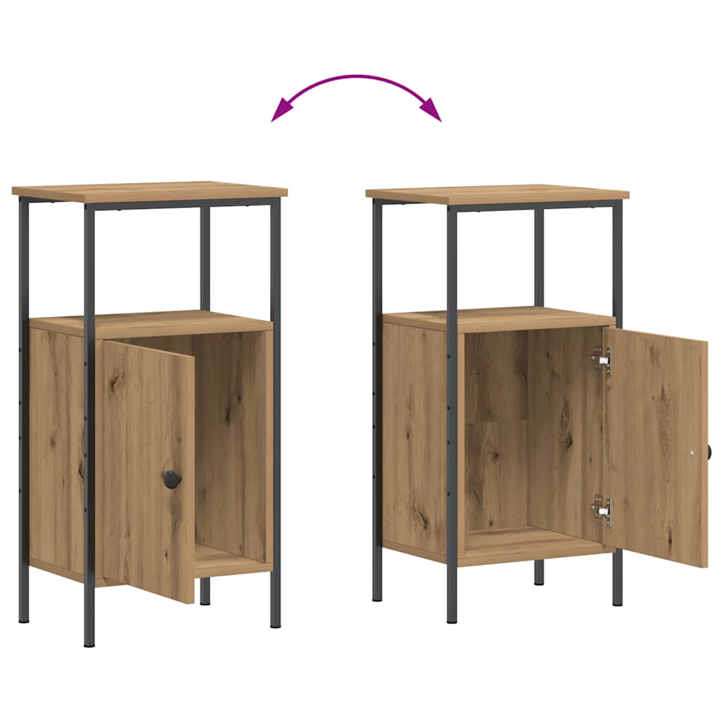 vidaXL Bedside Cabinets 2 pcs Artisan Oak 41x31x80 cm Engineered Wood