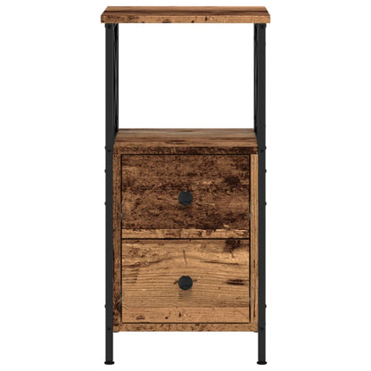 vidaXL Bedside Cabinet Old Wood 34x35,5x70 cm Engineered Wood
