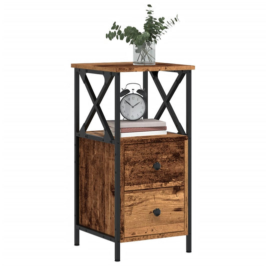 vidaXL Bedside Cabinets 2 pcs Old Wood 34x35,5x70 cm Engineered Wood