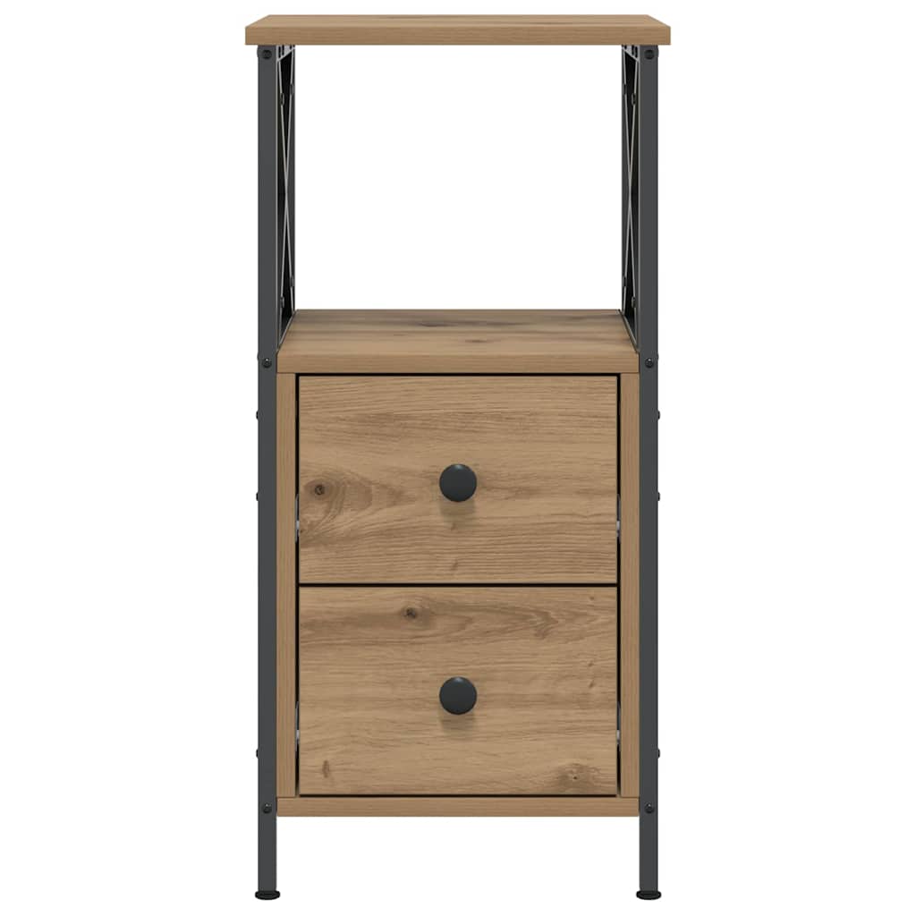 vidaXL Bedside Cabinet Artisan Oak 34x35,5x70 cm Engineered Wood