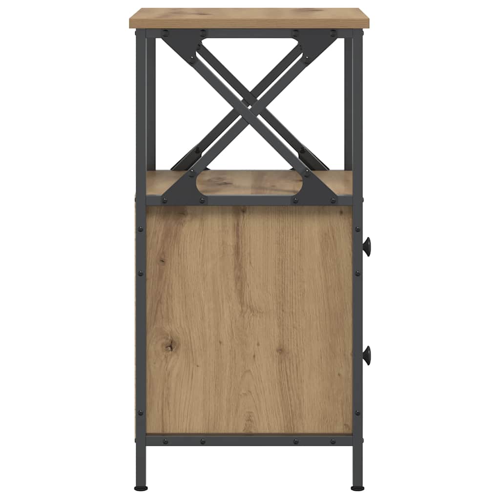 vidaXL Bedside Cabinet Artisan Oak 34x35,5x70 cm Engineered Wood