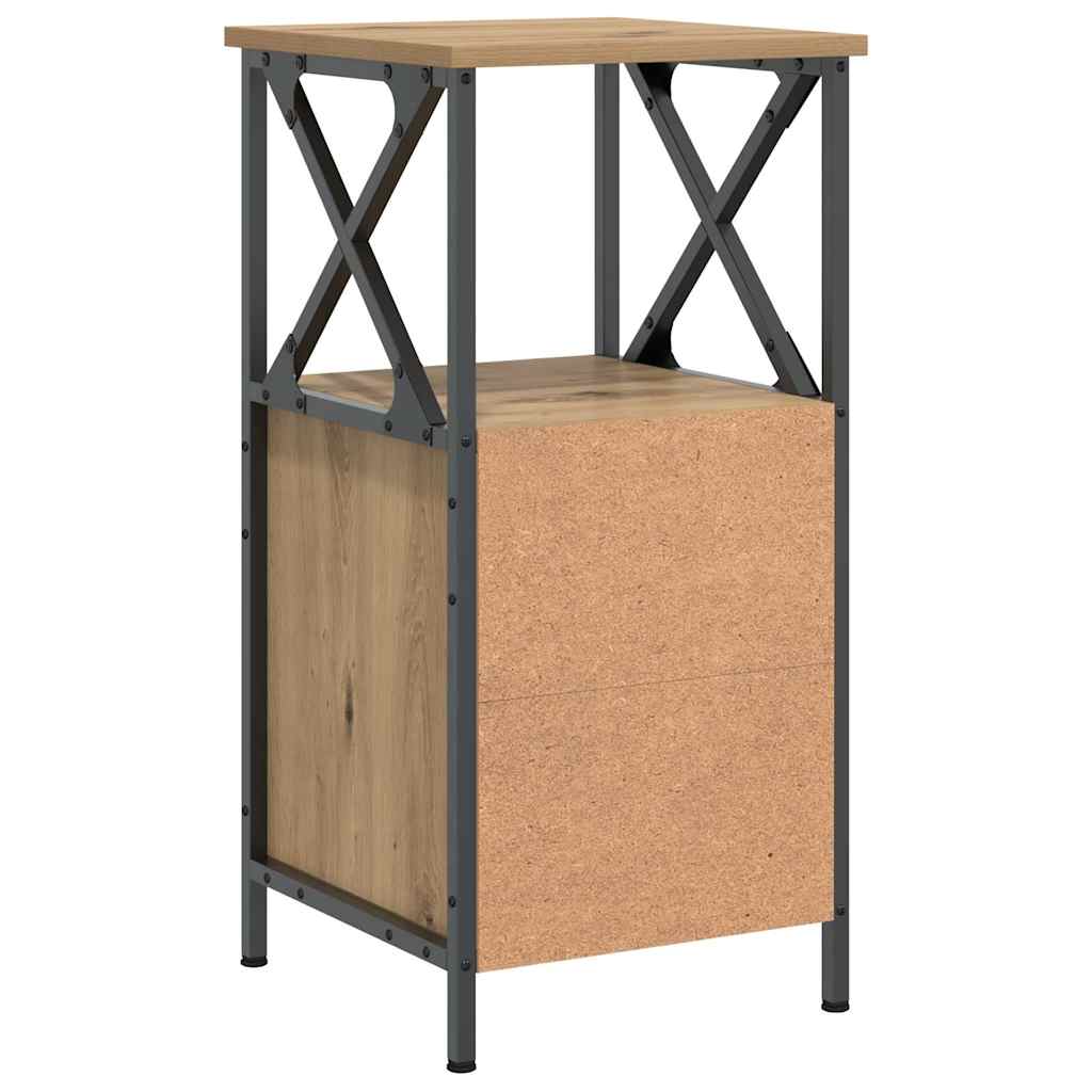 vidaXL Bedside Cabinet Artisan Oak 34x35,5x70 cm Engineered Wood