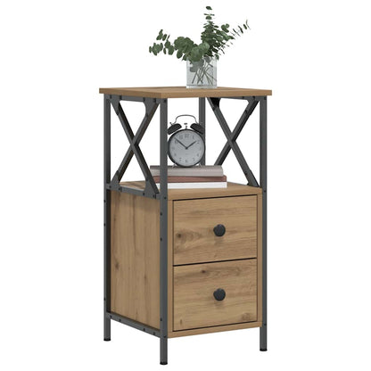 vidaXL Bedside Cabinet Artisan Oak 34x35,5x70 cm Engineered Wood