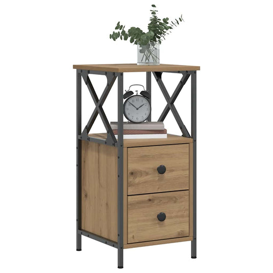 vidaXL Bedside Cabinet Artisan Oak 34x35,5x70 cm Engineered Wood