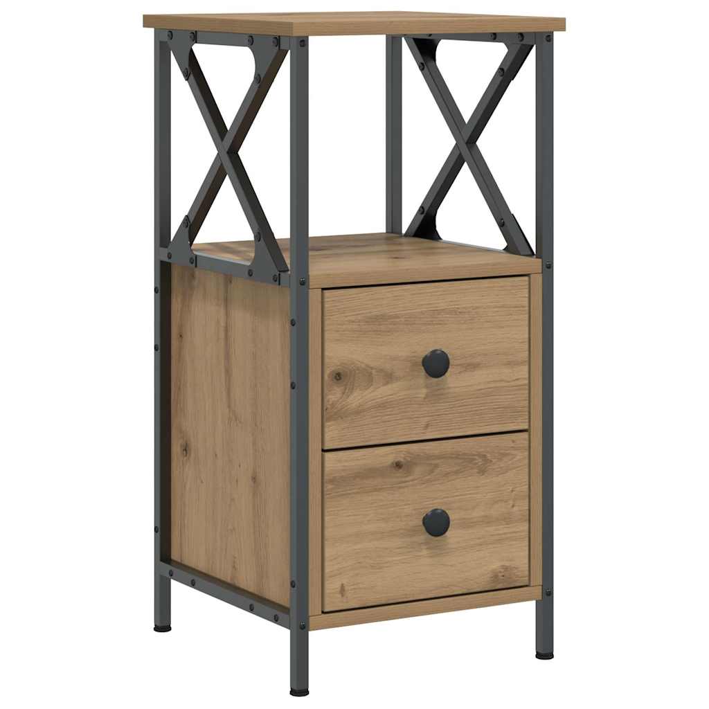 vidaXL Bedside Cabinets 2 pcs Artisan Oak 34x35,5x70 cm Engineered Wood