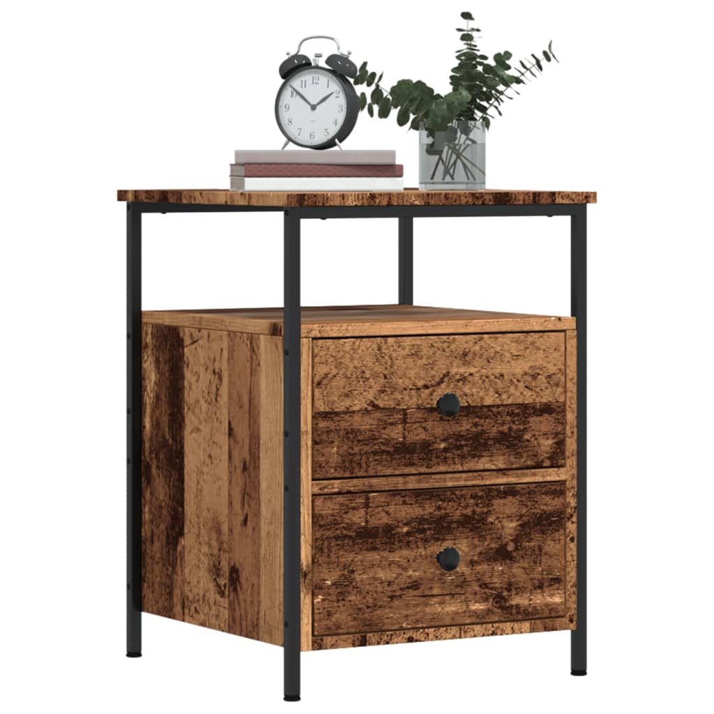vidaXL Bedside Cabinet Old Wood 44x45x60 cm Engineered Wood