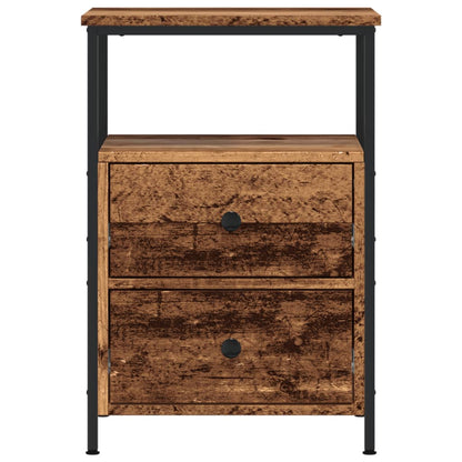 vidaXL Bedside Cabinet Old Wood 34x35.5x50 cm Engineered Wood