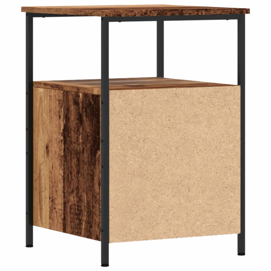 vidaXL Bedside Cabinet Old Wood 34x35.5x50 cm Engineered Wood