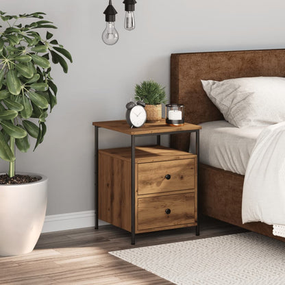vidaXL Bedside Cabinet Artisan Oak 34x35.5x50 cm Engineered Wood