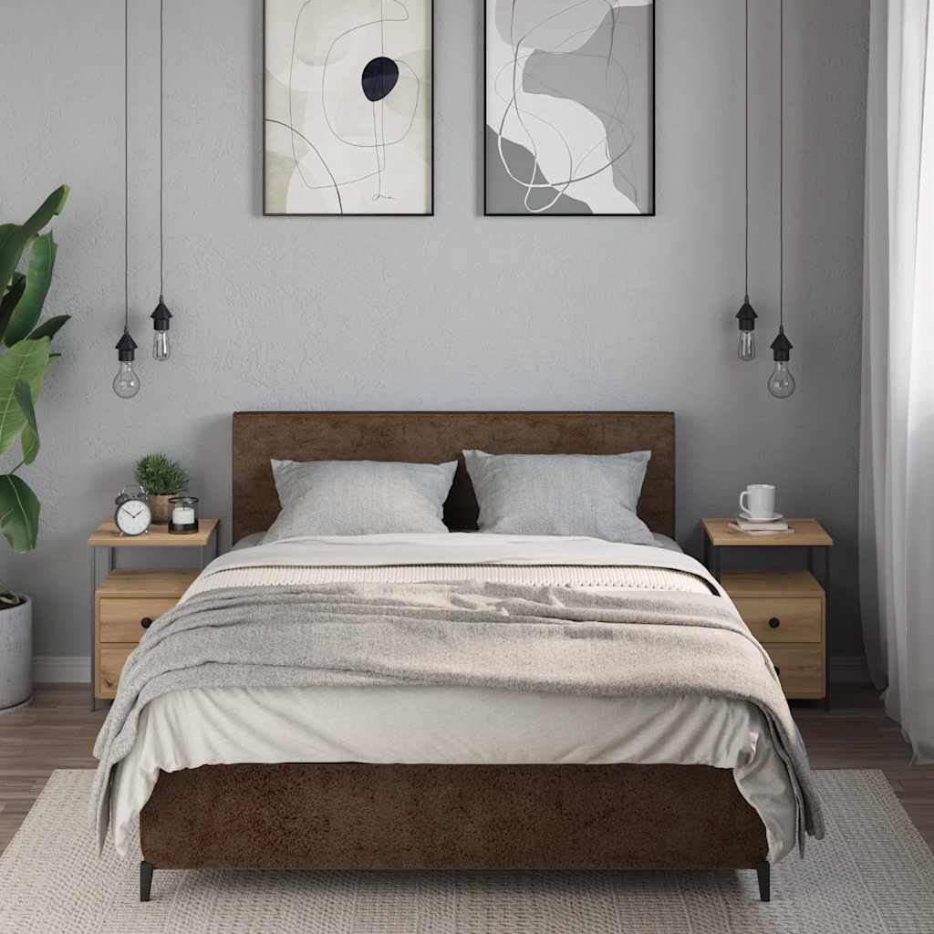 vidaXL Bedside Cabinets 2 pcs Artisan Oak 34x35.5x50 cm Engineered Wood