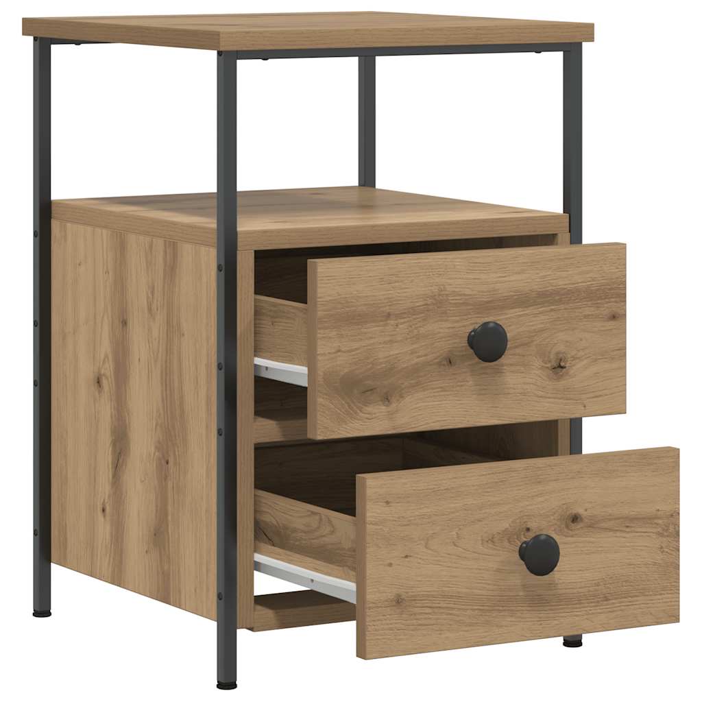 vidaXL Bedside Cabinets 2 pcs Artisan Oak 34x35.5x50 cm Engineered Wood