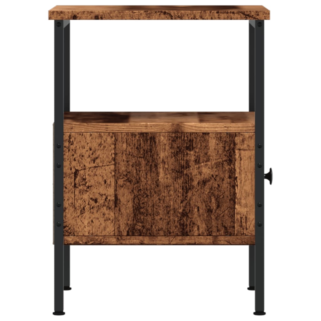 vidaXL Bedside Cabinet Old Wood 34x36x50 cm Engineered Wood