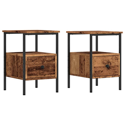 vidaXL Bedside Cabinets 2 pcs Old Wood 34x36x50 cm Engineered Wood