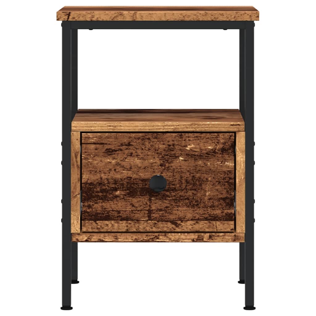 vidaXL Bedside Cabinets 2 pcs Old Wood 34x36x50 cm Engineered Wood