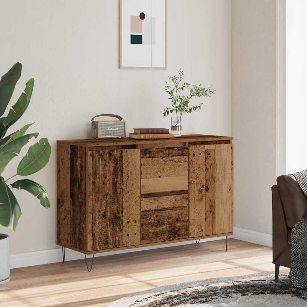 vidaXL Sideboard Old Wood 101.5x35x70 cm Engineered Wood