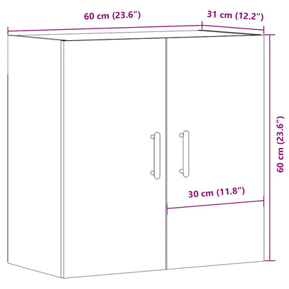 vidaXL Wall Cabinet Old Wood 60x31x60 cm Engineered Wood