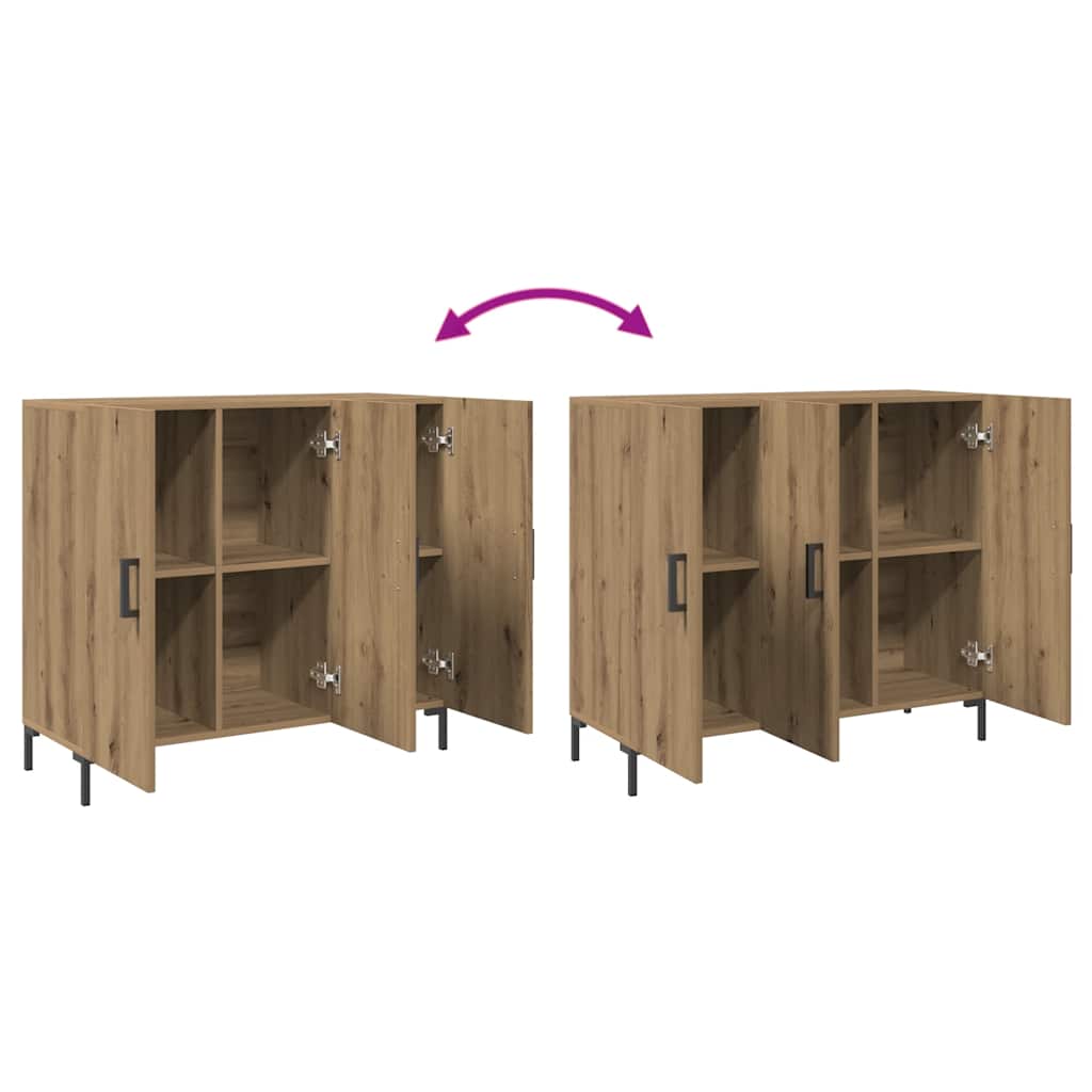 vidaXL Sideboard Artisian Oak 90x34x80 cm Engineered Wood