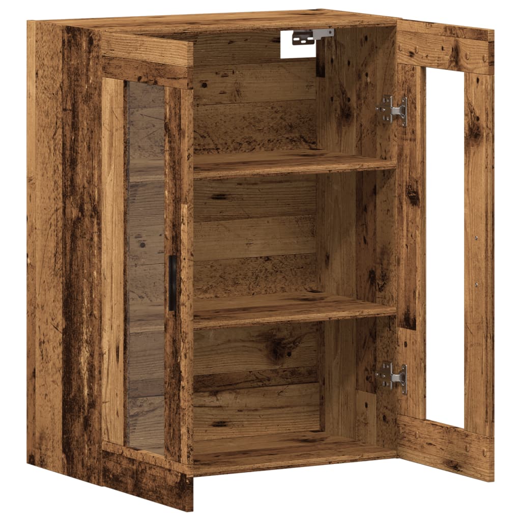 vidaXL Wall Mounted Cabinet Old Wood 69.5x34x90 cm