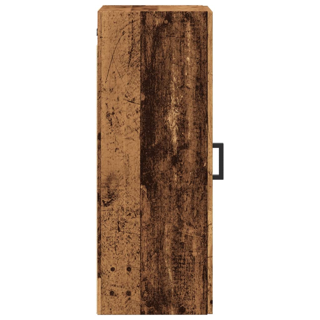 vidaXL Wall Mounted Cabinet Old Wood 34.5x34x90 cm Engineered Wood