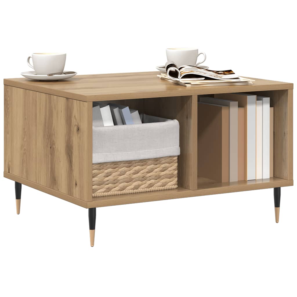 vidaXL Coffee Table Artisan Oak 60x50x36,5 cm Engineered Wood