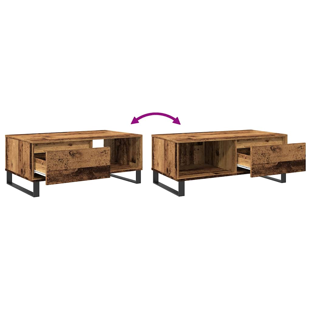 vidaXL Coffee Table Old Wood 90x50x36,5 cm Engineered Wood