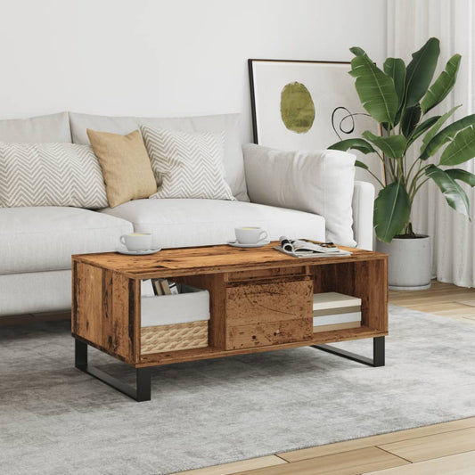 vidaXL Coffee Table Old Wood 90x50x36,5 cm Engineered Wood