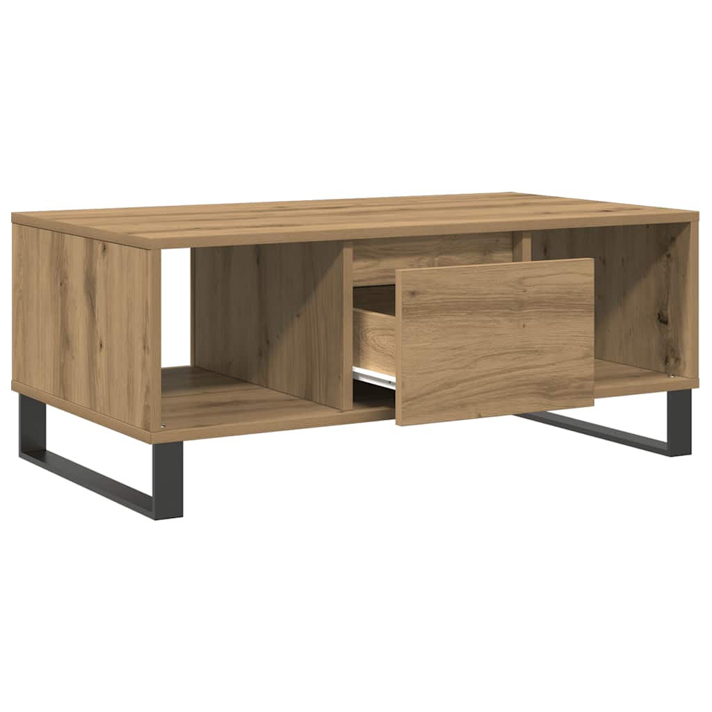vidaXL Coffee Table Artisan Oak 90x50x36,5 cm Engineered Wood