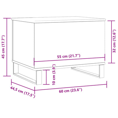 vidaXL Coffee Table Old Wood 60x44.5x45 cm Engineered Wood