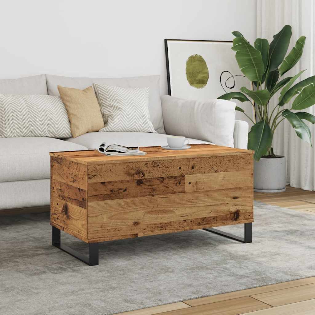 vidaXL Coffee Table Old Wood 90x44,5x45 cm Engineered Wood