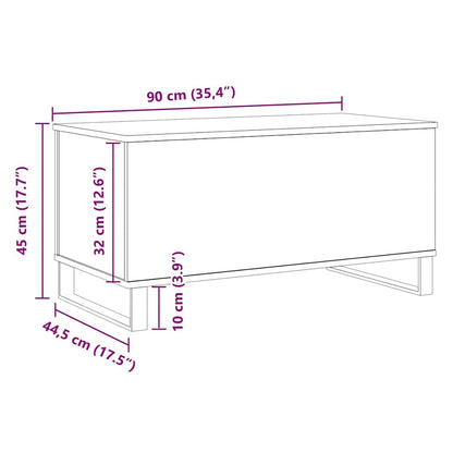 vidaXL Coffee Table Artisan Oak 90x44.5x45 cm Engineered Wood