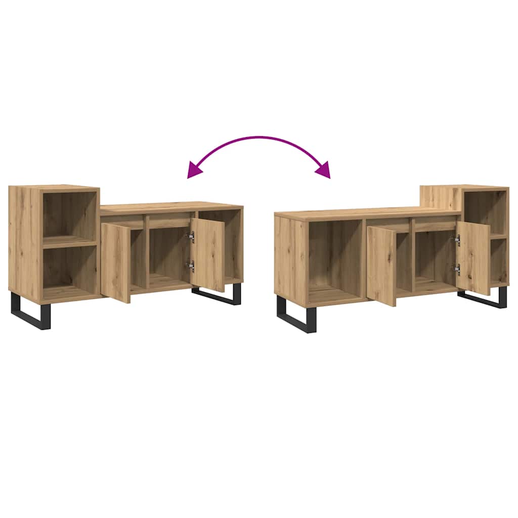 vidaXL TV Cabinet Artisan Oak 100x35x55 cm Engineered Wood