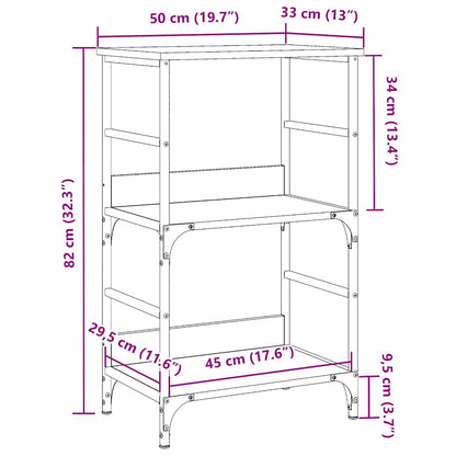 vidaXL Book Cabinet Old Wood 50x33x82 cm Engineered Wood