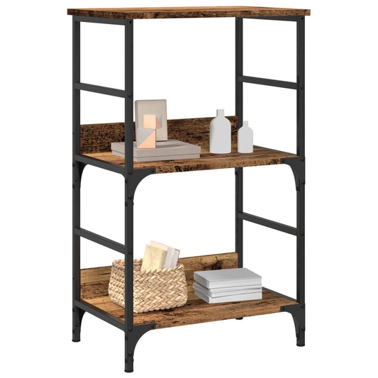 vidaXL Book Cabinet Old Wood 50x33x82 cm Engineered Wood