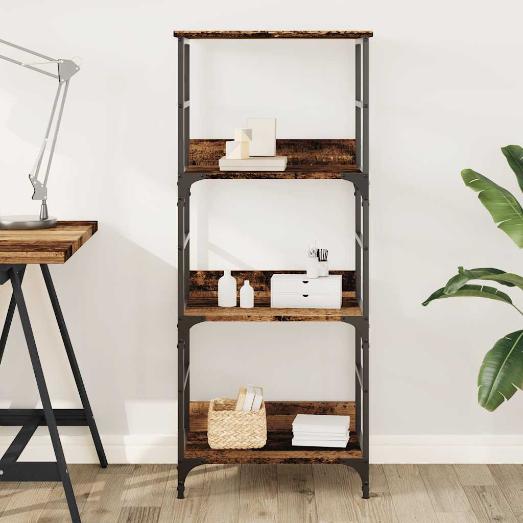 vidaXL Book Cabinet Old Wood 50x33x117.5 cm Engineered Wood