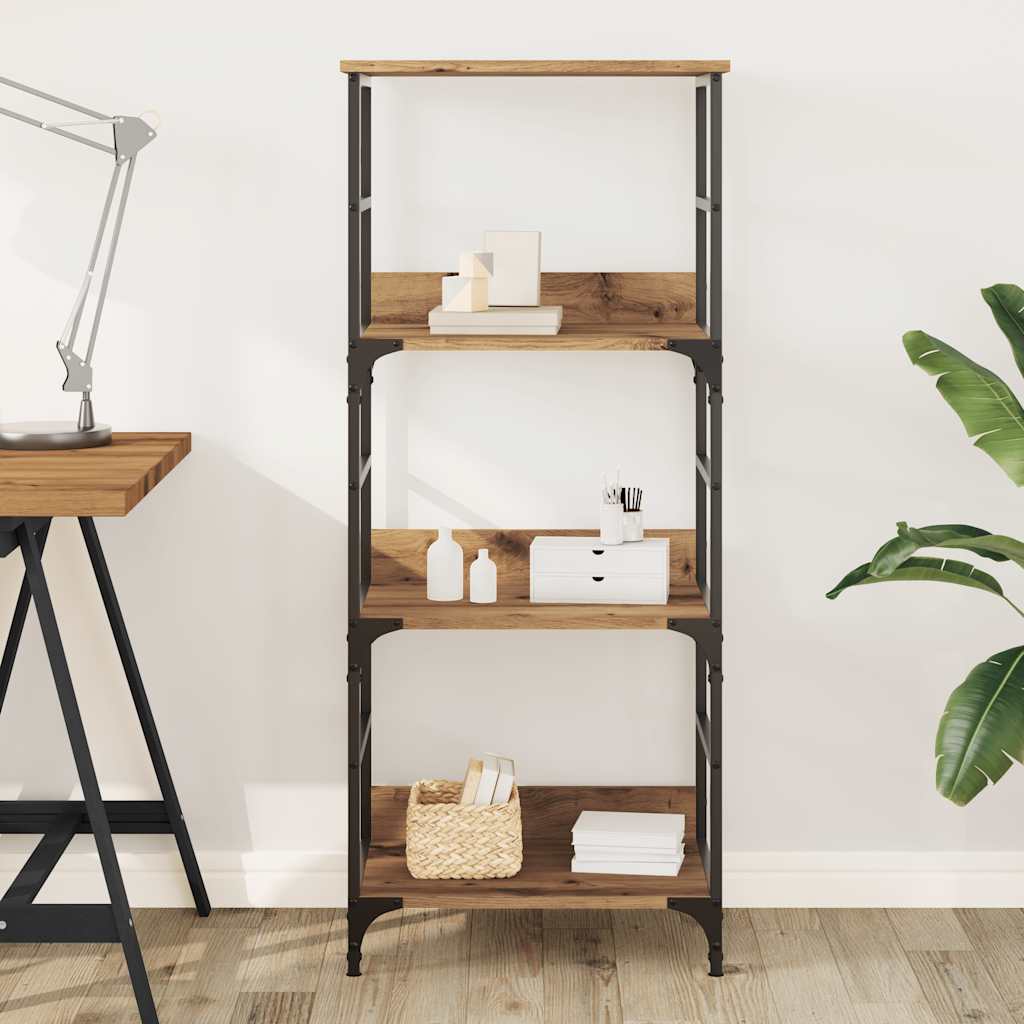 vidaXL Book Cabinet Artisan Oak 50x33x117.5 cm Engineered Wood