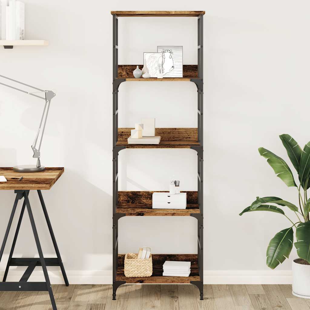 vidaXL Book Cabinet Old Wood 50x33x153 cm Engineered Wood