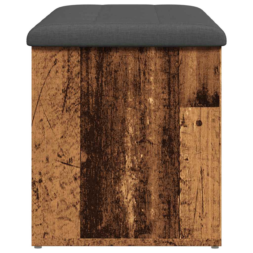 vidaXL Storage Bench Old Wood 102x42x45 cm Engineered Wood