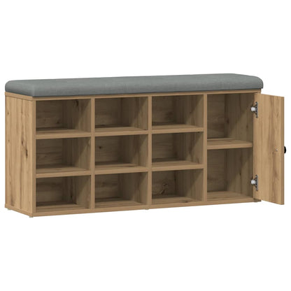 vidaXL Shoe Bench Artisan Oak 102x32x50 cm Engineered Wood