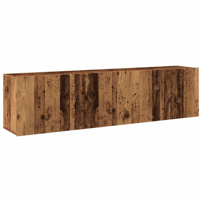 vidaXL 2 Piece Wall-mounted TV Cabinet Set Old Wood 80x30x41 cm
