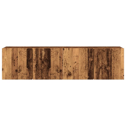 vidaXL 2 Piece Wall-mounted TV Cabinet Set Old Wood 80x30x41 cm