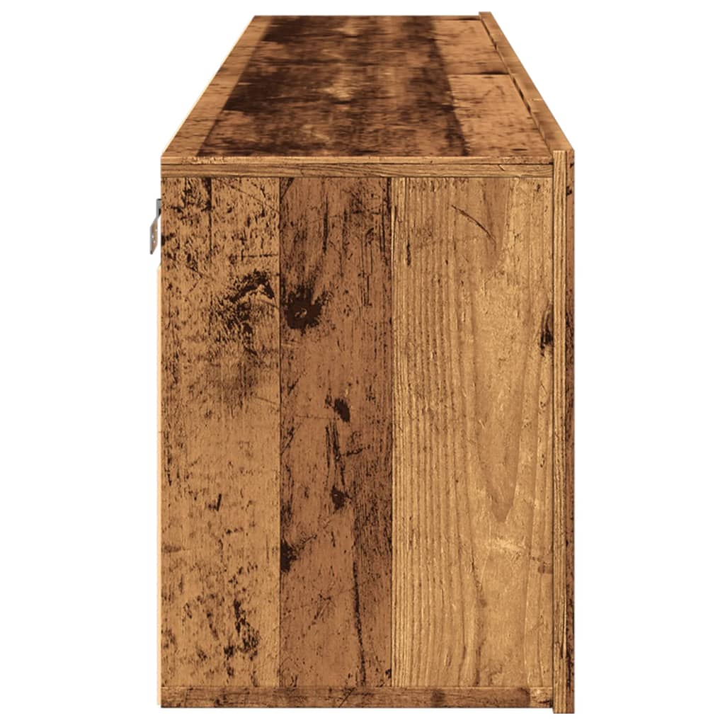 vidaXL 2 Piece Wall-mounted TV Cabinet Set Old Wood 80x30x41 cm