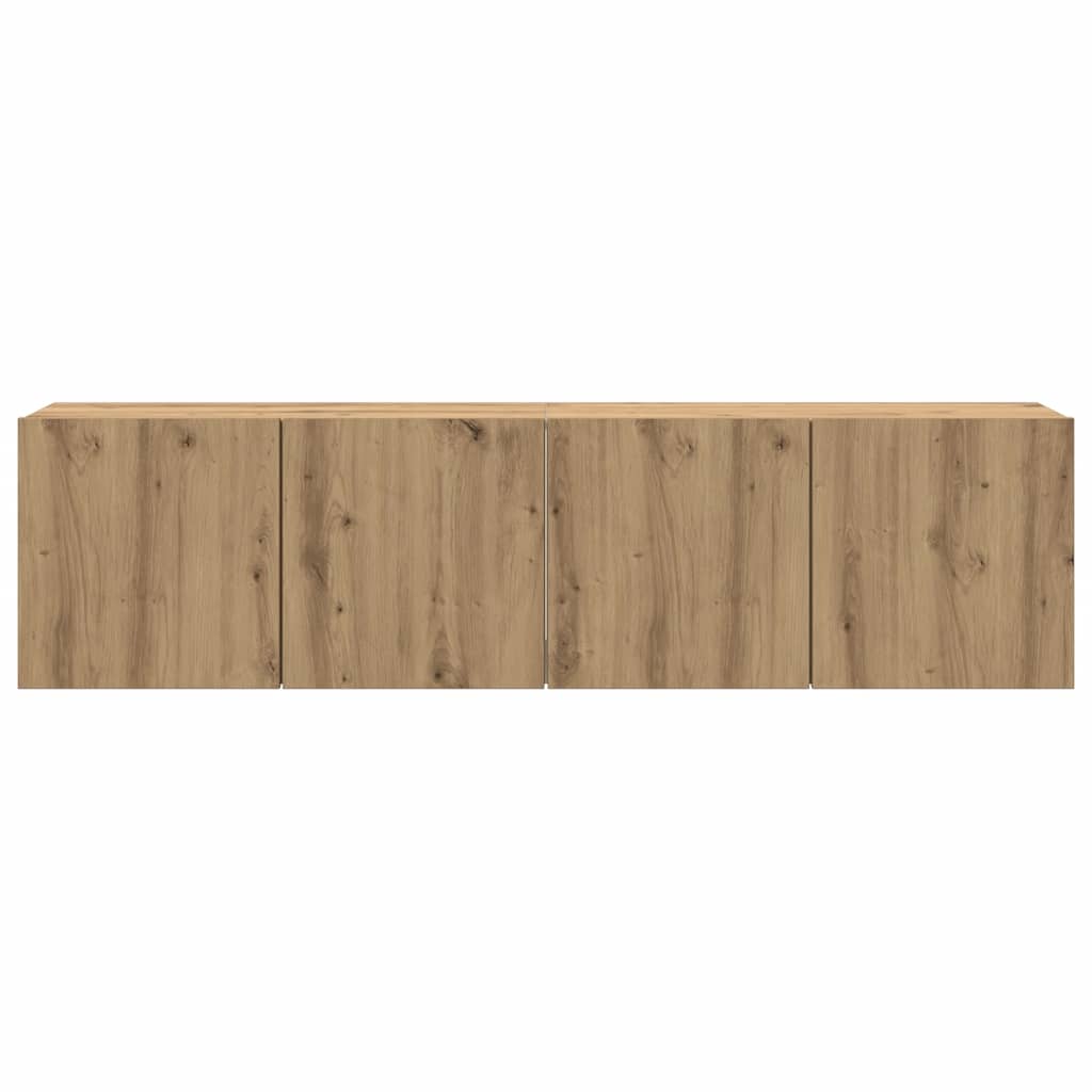 vidaXL TV Cabinets Wall-mounted 2 pcs Artisian Oak 80x30x41 cm