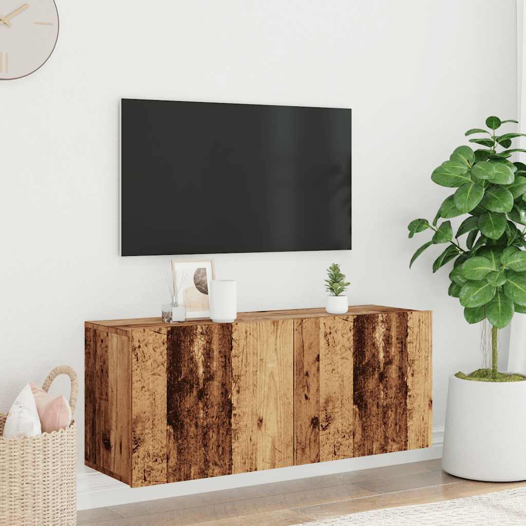 vidaXL TV Cabinet Wall-mounted Old Wood 100x30x41 cm