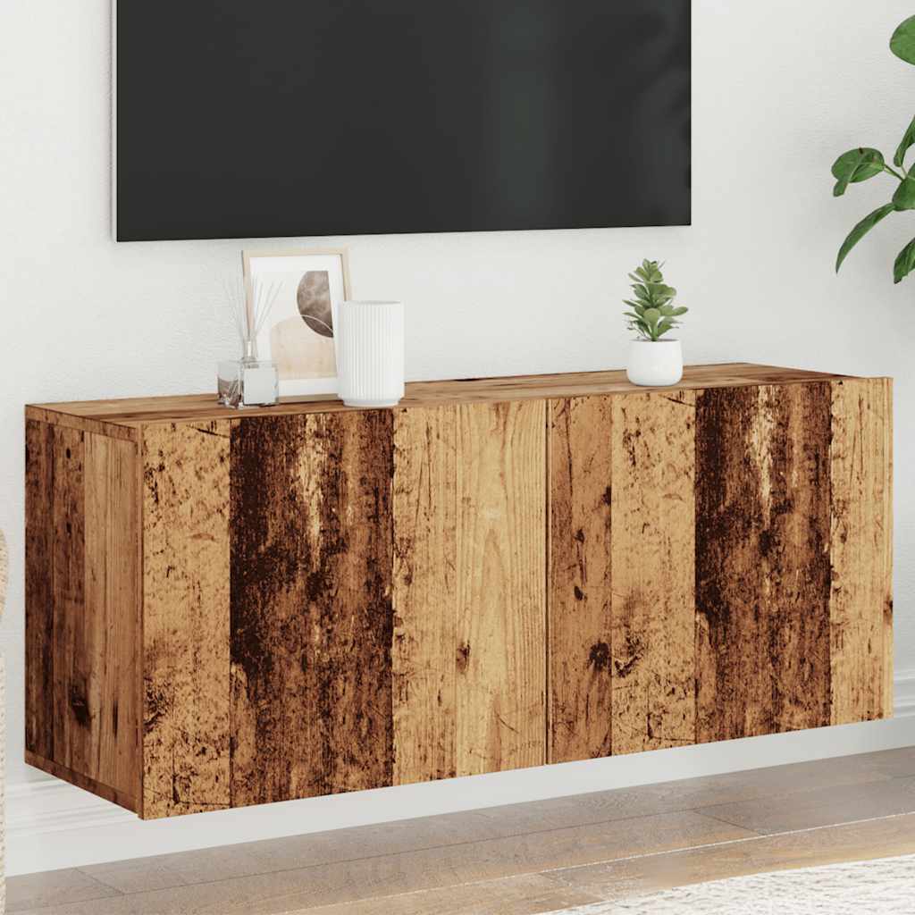 vidaXL TV Cabinet Wall-mounted Old Wood 100x30x41 cm