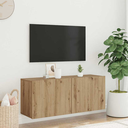 vidaXL TV Cabinet Wall-mounted Artisan Oak 100x30x41 cm