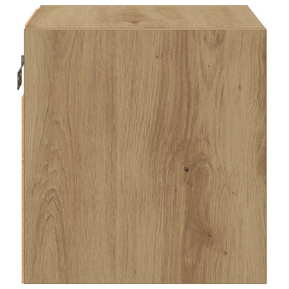 vidaXL TV Wall Cabinets with LED Lights 2 pcs Artisan Oak 30x28,5x30 cm
